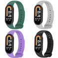thumbnail image 1 of KOMI Replacement Bands Compatible with Xiaomi Mi Band 8, Soft Silicone Mi Band 8 Wristbands, Sport Adjustable Wrist Strap for Women Men, 4 Pcs Multicolor, 1 of 8