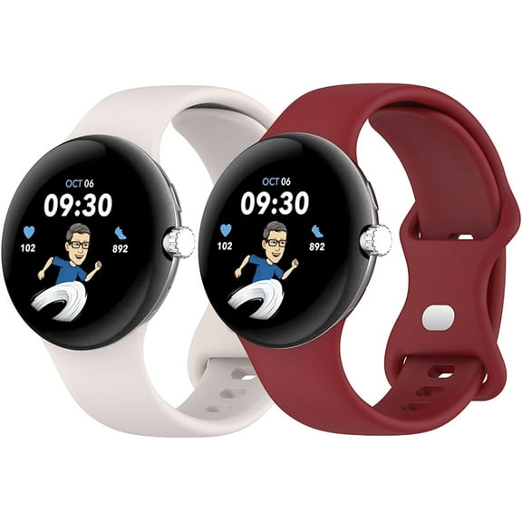 KOMI Replacement for Google Pixel Watch Band/Google Pixel 2 Watch Bands for Women Silicone Sport Watch Strap Wristband Bracelets for Google Pixel Smartwatch Men Colorful Bands Accessories, S/L