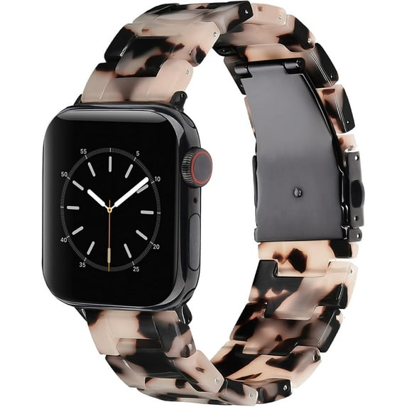 KOMI Resin Band Compatible with Series 7/8/9 Apple Watch Bands 41mm/40mm/38mm Fashion Strap for iWatch Series 6/5/4/3/2/1/SE Lightweight Bracelet Wristband Replacement Women