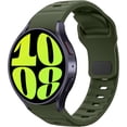 thumbnail image 1 of KOMI Rugged No Gap Bands Compatible with Samsung Galaxy Watch 6 5 4 Band 40mm 44mm/6 Classic 43mm 47mm/Watch 5 Pro 45mm/4 Classic 42mm 46mm, 20mm Silicone Replacement Sport Strap Men, 1 of 7