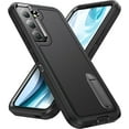 thumbnail image 1 of KOMI for Samsung Galaxy S22 Case for Samsung S22 Phone Case with Built in Kickstand,Shockproof/Dustproof/Drop Proof Military Grade Protective Cover for Galaxy S22 5G 6.1 inch Black, 1 of 8