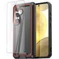 thumbnail image 1 of KOMI for Samsung Galaxy S24/S25 Case with Glass Screen Protector,Heavy Duty Drop Protection Full Body Rugged Shockproof Military Protective Tough Durable Cover for Galaxy S24/S25 6.1" 5G 2025 Red, 1 of 8