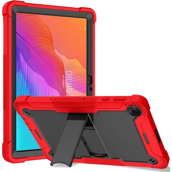 KOMI Shockproof Case for Hua wei MatePad T10s 10.1/ T10 9.7 Inch,Heavy Duty Full-Body Protective Case w Stand for Hua wei MatePad T10S 10.1" AGS3-L09 AGS3-W09, Red