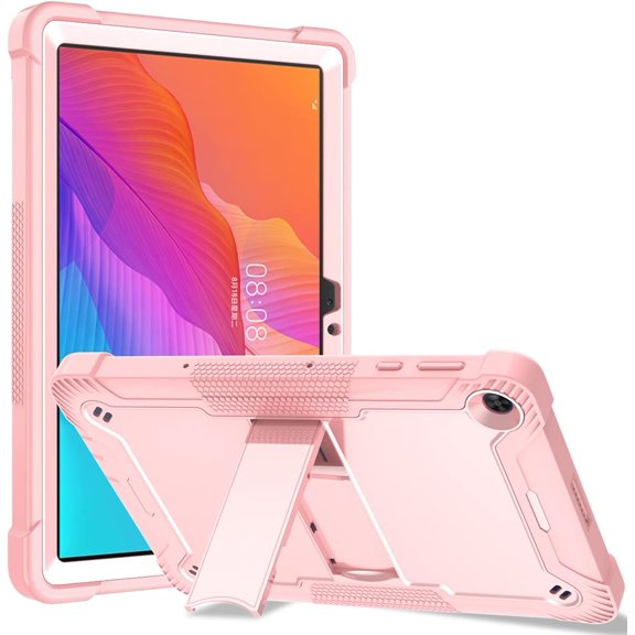 KOMI Shockproof Case for Hua wei MatePad T10s 10.1/ T10 9.7 Inch,Heavy Duty Full-Body Protective Case w Stand for Hua wei MatePad T10S 10.1" AGS3-L09 AGS3-W09, Pink