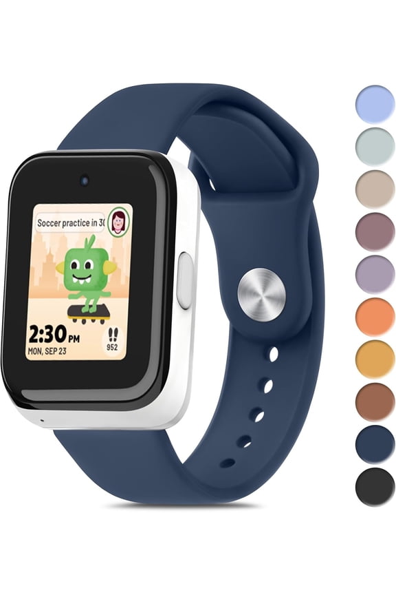 Silicone Band for T-Mobile SyncUP Kids Watch, Soft Waterproof SyncUP Kids Watch Band Sport Straps Replacement for Boys and Girls, Breathable & Washable Navy Blue