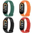 thumbnail image 1 of KOMI Silicone Bands for Xiaomi Mi Band 8, 4 Pack Soft Rubber Watch Straps for Xiaomi Smart Band 8, Adjustable Breathable Replacement Wristbands for Women Men, Multicolor, 1 of 8