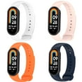 thumbnail image 1 of KOMI Silicone Bands for Xiaomi Mi Band 8, 4 Pack Soft Rubber Watch Straps for Xiaomi Smart Band 8, Adjustable Breathable Replacement Wristbands for Women Men, Multicolor, 1 of 8