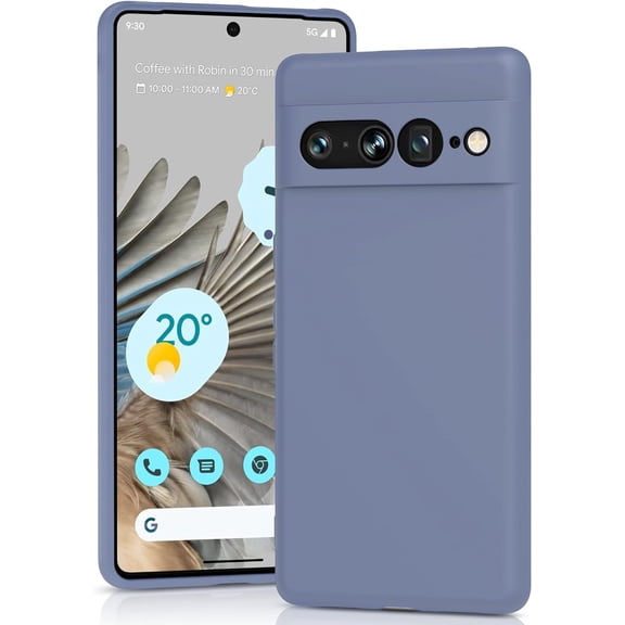 KOMI Silicone Case for Google Pixel 7 Pro 5G, Soft-Touch, Shockproof, DustProof, Antiskid Full Body Armour Phone Cover for Google Pixel 7 Pro 5G - Grey