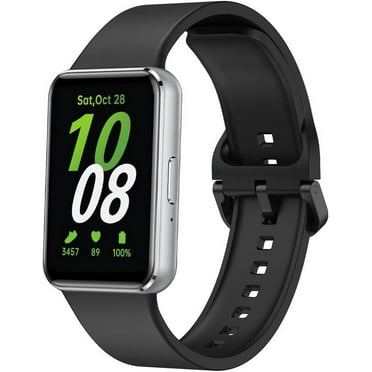 KOMI Silicone Watch Band Compatible with Samsung Galaxy Fit3, Smart Watch Strap with Stainless Steel Buckle for Women Men Galaxy Fit3 Wrist Bands Black
