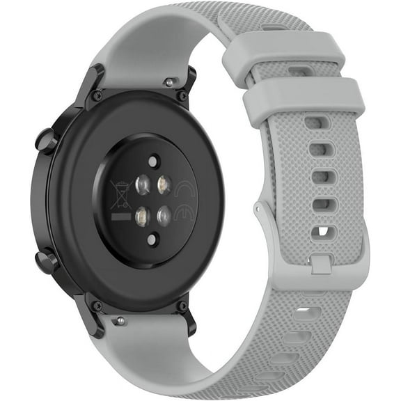 KOMI Silicone Watch Straps, 20mm Quick Release Silicone Waterproof Replacement Bands for Men Women Smart Watch Straps 18mm 20mm 22mm Grey