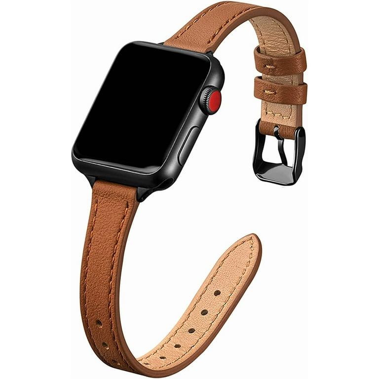 KOMI Slim Leather Bands Compatible with Apple Watch Band 38mm 40mm