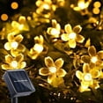 thumbnail image 1 of KOMI Solar Flower String Lights Outdoor Waterproof 50 LED Fairy Light Christmas Decorations for Garden Fence Patio Yard Christmas Tree, Home, Lawn, Wedding, Patio, Party Decoration (Warm White), 1 of 8