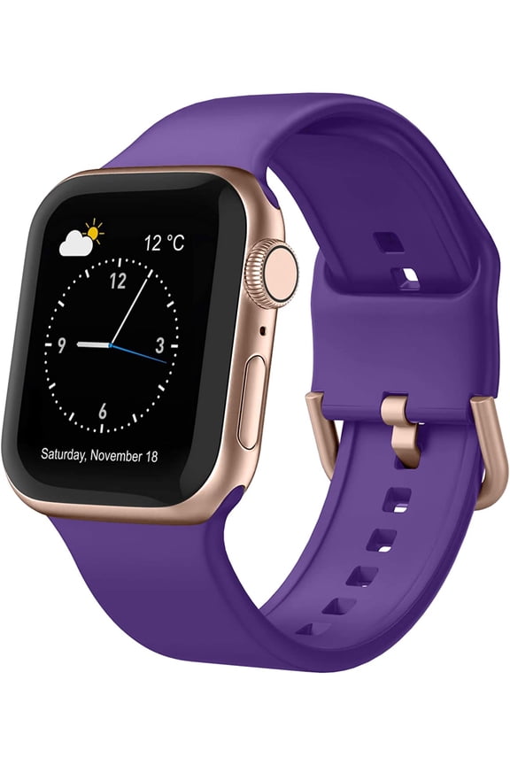 Sport Band for Apple Watch Bands 49mm 45mm 44mm 42mm 41mm 40mm 38mm, Soft Silicone Wristband Replacement Strap with Classic Clasp for iWatch Series 9 Ultra SE 8 7 6 5 4 3 2 1 for Women Men
