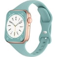 thumbnail image 1 of KOMI Sport Slim Silicone Bands Compatible for Apple Watch Band 38mm 42mm 40mm 44mm 41mm 45mm 49mm, Thin Soft Narrow Replacement Strap Wristband for iWatch Series 9/8/7/SE/6/5/4/3/2/1/Ultra Women Men, 1 of 7