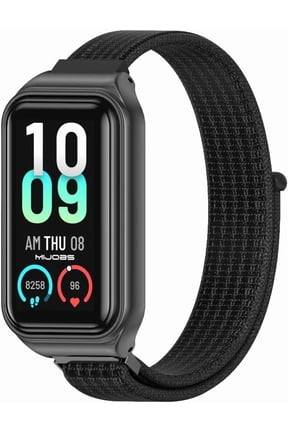 Strap for Amazfit Band 7 Nylon Replacement Strap Watch Wrist Band Smart Bracelet Accessories for Amazfit 7 Fit Band Black