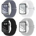 thumbnail image 1 of KOMI Stretchy Solo Loop Compatible for Apple Watch Band 38mm 40mm 41mm 42mm 44mm 45mm 49mm for Women Men, Nylon Elastic Straps Wristbands for iWatch Series 9 8 7 6 SE 5 4 3 2 1 Ultra Ultra 2, 1 of 6