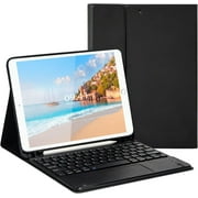 KOMI Touchpad Keyboard Case for iPad 10.2" 9th 8th 7th Generation, iPad 9th Generation Case with Keyboard, Flip Stand Keyboard Case with Pencil Holder for iPad Air 10.5"3rd Gen/iPad Pro 10.5 in,BK