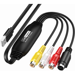 KOMI USB Video Capture Card,Drive-free AV Signal Capture Data Collector,Video Grabber for 1080PWIN System,Windows,Mac OS,Linux,OBS/Potplayer/QuickTime/XSplit,etc