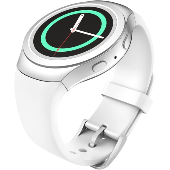 KOMI Watch Band Compatible with Samsung Gear S2, Soft Silicone Replacement Sport Band fit Gear S2 (SM-R720 / SM-R730 ONLY) Smart Watch, NOT FIT S2 Classic (SM-R732 & SM-R735), NOT FIT Gear Fit2, WHITE