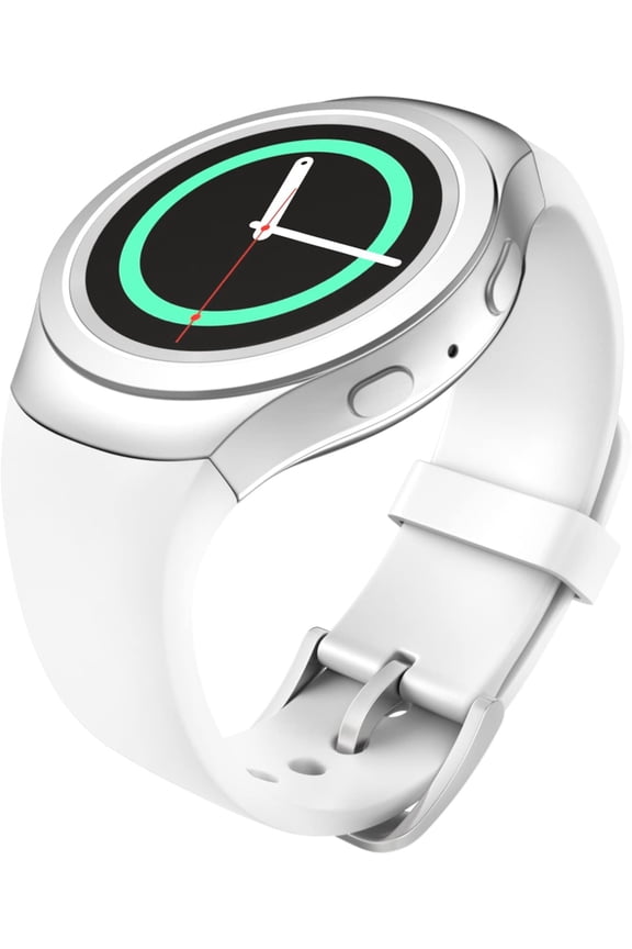 Watch Band Compatible with Samsung Gear S2, Soft Silicone Replacement Sport Band fit Gear S2 (SM-R720 / SM-R730 ONLY) Smart Watch, NOT FIT S2 Classic (SM-R732 & SM-R735), NOT FIT Gear Fit2, WHITE