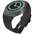 thumbnail image 1 of KOMI Watch Band Compatible with Samsung Gear S2, Soft Silicone Replacement Sport Band fit Gear S2 (SM-R720 / SM-R730 ONLY) Smart Watch, NOT FIT S2 Classic (SM-R732 & SM-R735), Black, 1 of 8