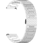 KOMI Watch Band for IDW19 Smart Watch Bands Durable Stainless Steel Metal Wristband Compatible with MILOUZ, Amzhero, A-TGTGA, TOOBUR, TMHAI, Hoowel IDW19 Smart Watch Silver