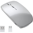 thumbnail image 1 of KOMI Wireless Mouse Chargeable Portable Silent Wireless Mouse USB and Type-C Dual Mode Wireless Mouse 3 Adjustable DPI for Laptop, Mac, MacBook, Android, PC, 1 of 8