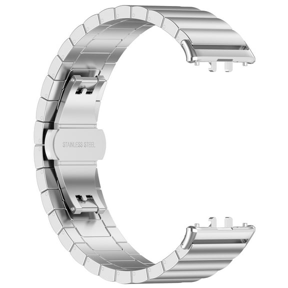 KOMI applies to Samsung Galaxy Fit3 stainless steel strap SM-R390 metal three-bead strap,5.5-8.7 inches, 304,76 grams stainless steel Silver 【 bead steel belt 】