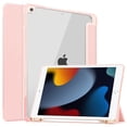 thumbnail image 1 of KOMI applies to 2021 iPad 9 tablet protective case 10.2 "triple fold stand Acrylic tpu transparent pen slot leather case, 1 of 8