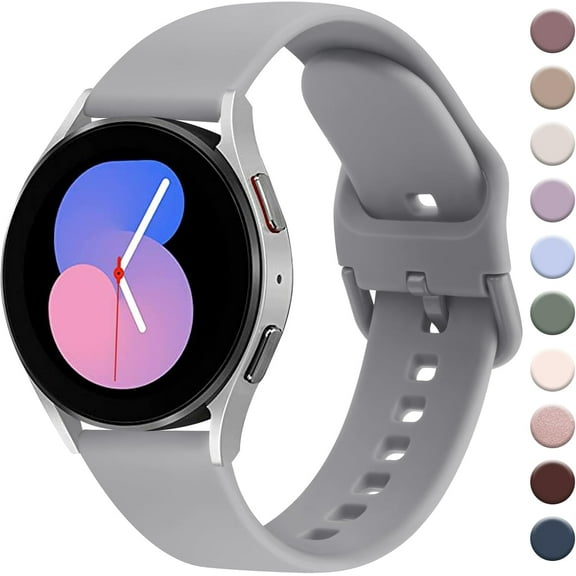 KOMI for Samsung Galaxy Watch 5 Band 40mm 44mm/Galaxy Watch 5 Pro Bands 45mm,20mm Soft Sport Strap for Galaxy Watch 5 Gray