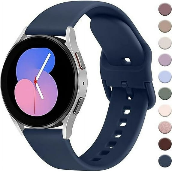 KOMI for Samsung Galaxy Watch 5 Band 40mm 44mm/Galaxy Watch 5 Pro Bands 45mm, 20mm Soft Sport Strap for Galaxy Watch 5 Light Gray