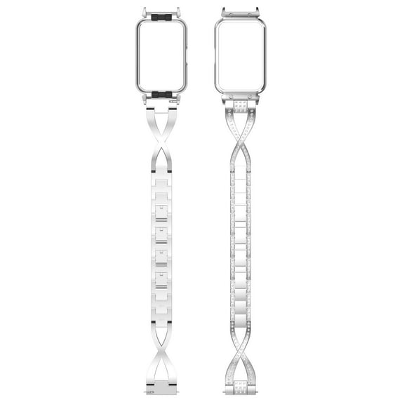 KOMI for Samsung Galaxy fit3 SM-R390 Metal diamond strap Samsung Galaxy fit3 Metal Strap R390 Diamond Steel strap case + strap One strap