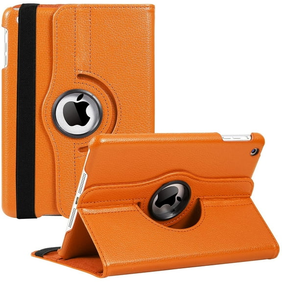 KOMI iPad Mini 1/2/3 Case - 7.9 inch 360 Degree Rotating Stand Smart Cover Case with Auto Sleep/Wake Feature for Apple iPad Mini 1 / iPad Mini 2 / iPad Mini 3 Orange