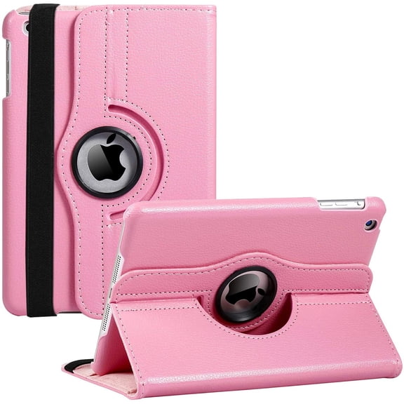 KOMI iPad Mini 1/2/3 Case - 7.9 inch 360 Degree Rotating Stand Smart Cover Case with Auto Sleep/Wake Feature for Apple iPad Mini 1 / iPad Mini 2 / iPad Mini 3 Pink