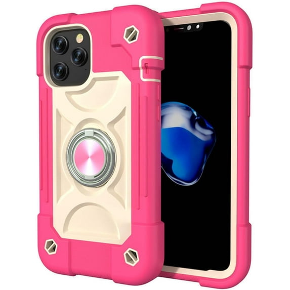 KOMI iPhone 16 Pro Case 360 Protective Frame and Case with Protective Film US Military Standardized Beautiful Cute Lens Protection for Women Popular (Rose, iPhone 16 Pro)