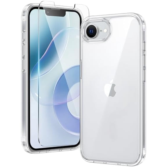 KOMI for iPhone 16E Case Clear : for SE 4 2025 Anti Yellowing Rugged Case | Military Grade Protection Slim Phone Cases | Shockproof Scratch-Resistant Transparent Cell Phone Cover(Clear)