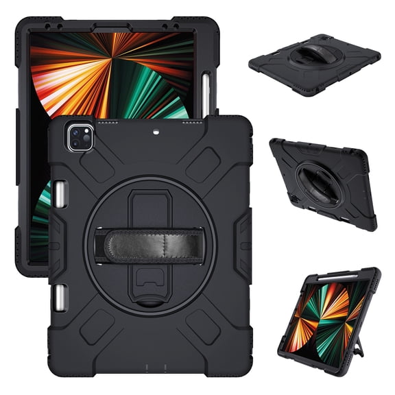 KOMI ipad pro12.9 protective case thickened silicone anti-drop plate protection Strap pen slot
