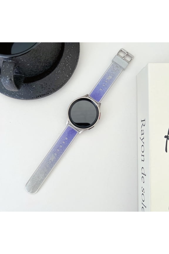 is suitable for Samsung watch6 with flash ice crystal Xiaomi watch S3 Glacier wristband, which is suitable for 22mm and 20mm flash ice glacier wristband, purple