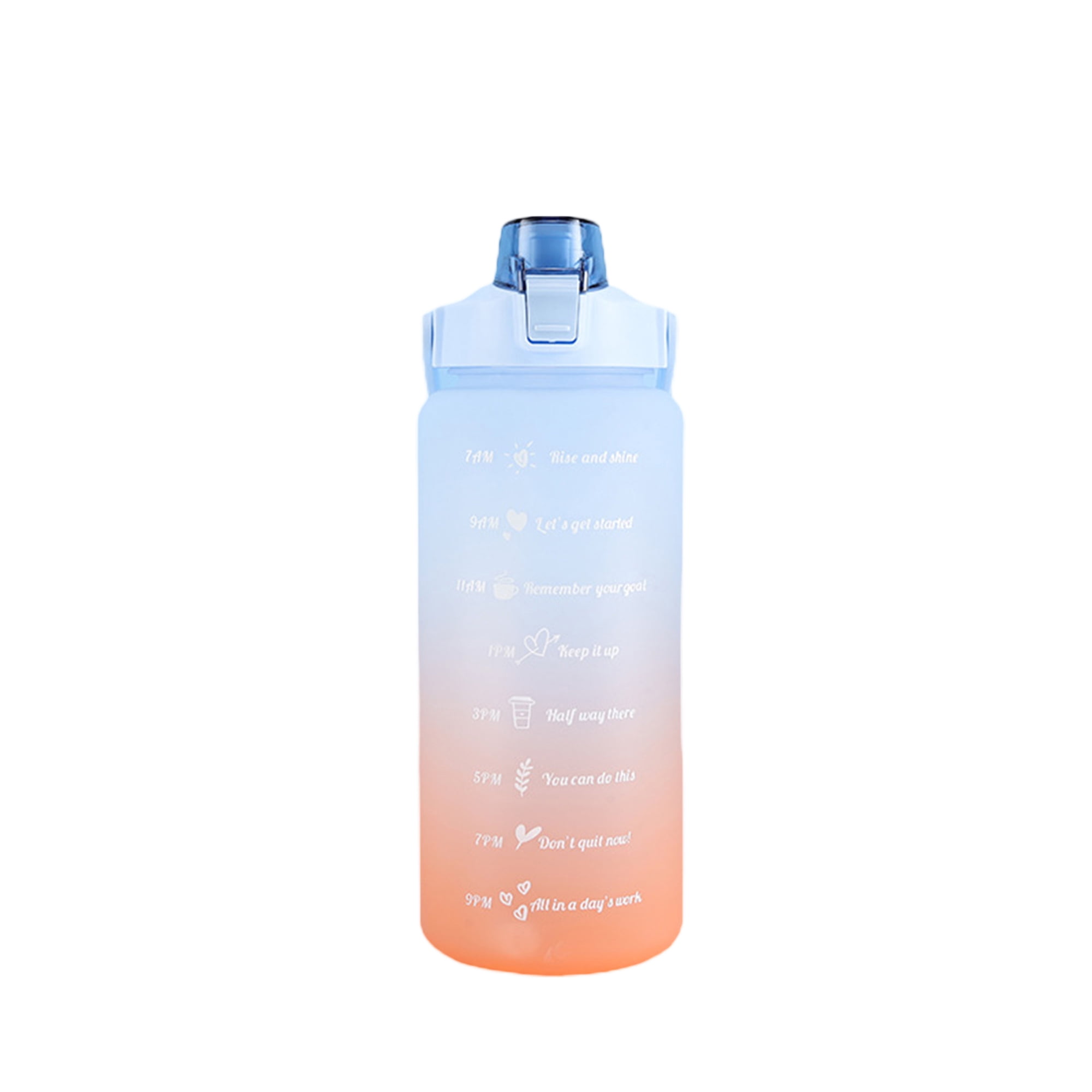 Edmyre 25oz Motivational Water Bottle With Time Marker - BPA Free, Leakproof Tritan, Purple/Blue, 0.2 Gallon
