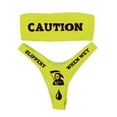 thumbnail image 1 of KOMOO Bikini Sets for Women Cheeky Two Piece Swimsuit Graphic Crop Bra Top and High Waisted Thong Brief Bottoms Swimwear, 1 of 7