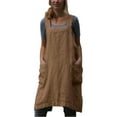 thumbnail image 1 of KOMOO Cotton Linen Aprons Solid Color Cross Bandage X Shape Back Kitchen Baking Cooking Clothes, 1 of 4