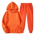 thumbnail image 1 of KOMOO Men 2Pcs Tracksuit Outfit Athletic Jogging Sports Hoodie Sweatpants Summer Fall Sweatsuits, 1 of 9