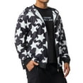 thumbnail image 1 of KOMOO Men Full Zipper Hoodie Sweatshirt Star Print Graphic Oversized Hooded Long Sleeve Pockets Baggy Hoodies, 1 of 9