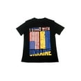 thumbnail image 1 of KOMOO Men Women Flag T-Shirt Letters Map Printed T-short Short Sleeve Round Neck Casual Tee Tops, 1 of 6