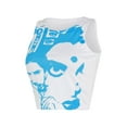 thumbnail image 1 of KOMOO Women Face Portrait Print Crop Top Sleeveless Tank Top Graphic Print Summer Vest Tops, 1 of 8