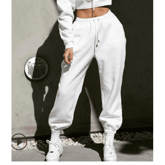 KOMOO Women Loose Sweatpants Elastic Waist Drawstring Sports Yoga Pants Cinch Bottom Trousers