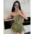 thumbnail image 1 of KOMOO Women Shorts Romper Off Shoulder High Waist Drawstring Jumpsuit Backless Shorts Jumpsuits, 1 of 3