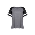 thumbnail image 1 of KOMOO Women Sweatshirt Summer Stripe Patterns Round Neck Short Sleeve T-Shirt Loose Tops Plus Size, 1 of 6