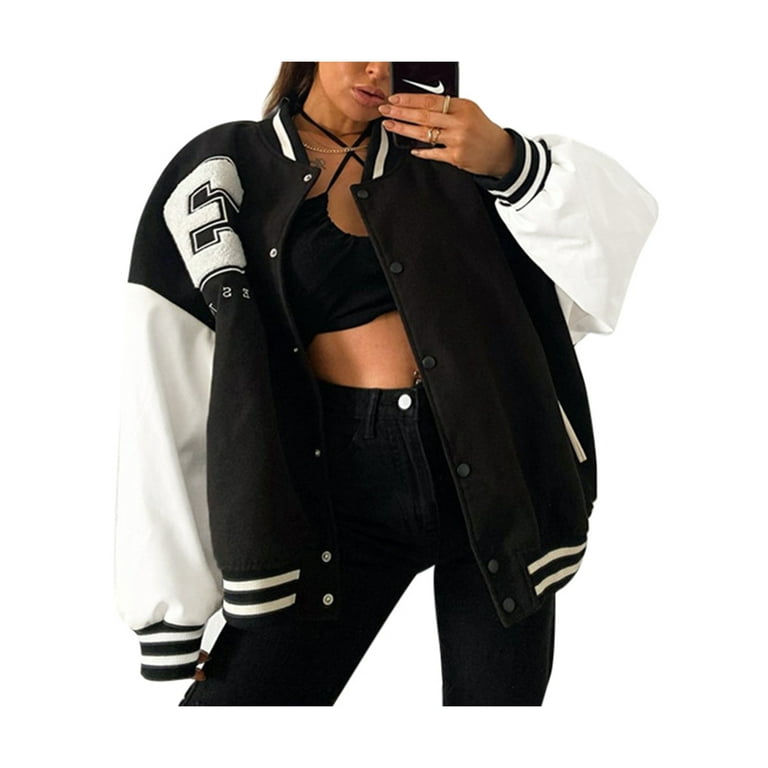 Vintage baseball jacket womens hot sale