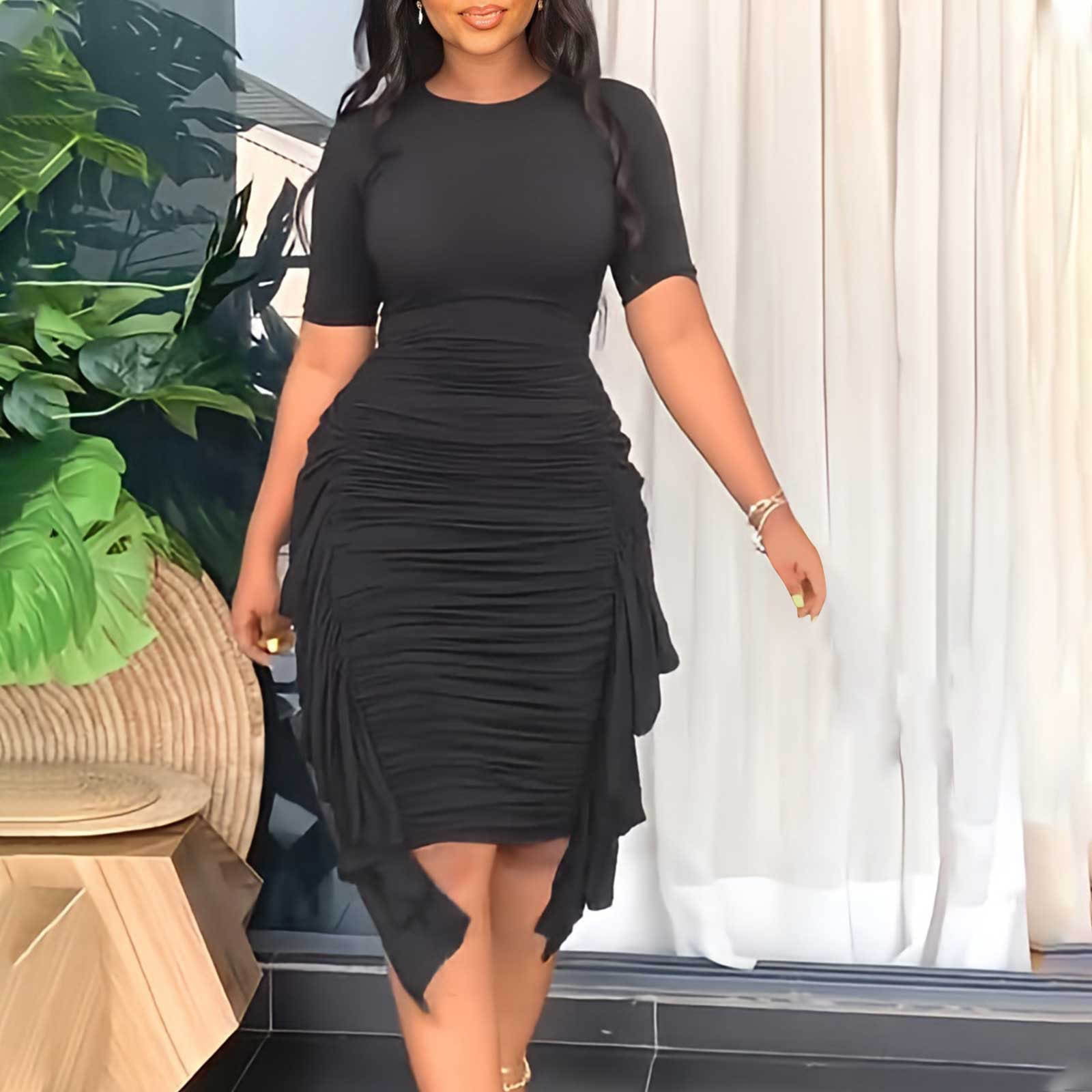 Plus Size African Women's Slim Waist Bodycon Professional Fashion Dress -  The Little Connection